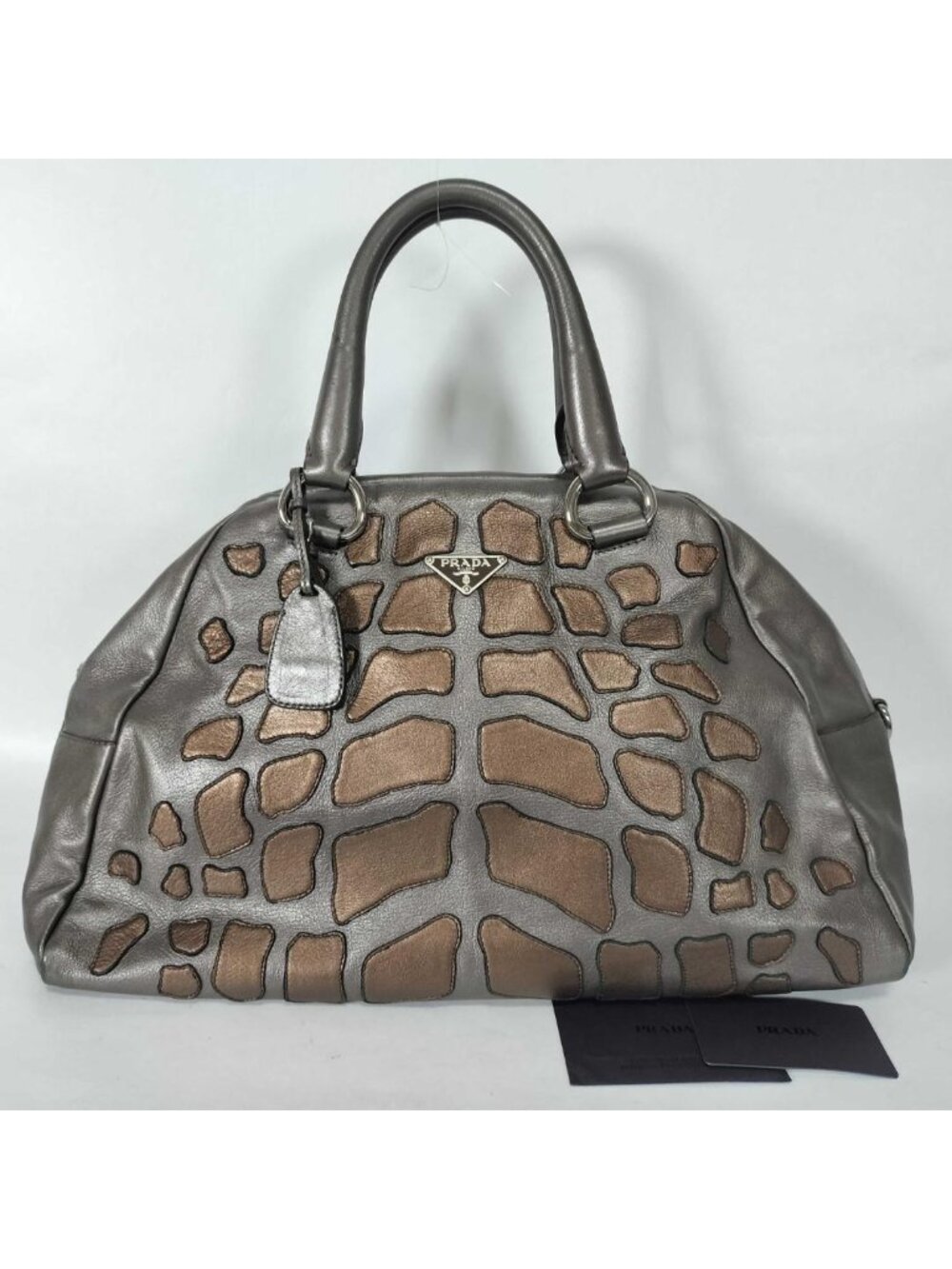 Prada Super Rare Boston Bag Croco Vintage